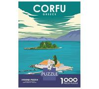 Rompecabezas para Adolescentes De 1000 Piezas Corfu Greece Travel Rompecabezas para Adultos Juegos Familiares Corte De Precisión Regalos Y Cumpleaños Únicos 70x50cm/1000pcs