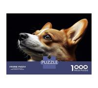 Rompecabezas para Adolescentes De 1000 Piezas Corgi Dog Looking Up Rompecabezas Juguete Decoración De Pared Vacaciones En Casa Matar El Tiempo Desafío Educativo 38x26cm/1000pcs
