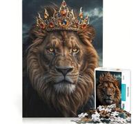 Rompecabezas para Adolescentes de 1000 Piezas Corona del Rey León Juguetes para armar interacción Entre Padres e Hijos cumpleaños y Navidad 38x26cm