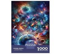 Rompecabezas para Adolescentes De 1000 Piezas Cosmic Dance in Space Rompecabezas para Adultos Juegos Relajantes Corte De Precisión Diversión En Casa Actividades, 38x26cm/1000pcs