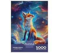 Rompecabezas para Adolescentes De 1000 Piezas Cosmic Fox Gazing Rompecabezas para Adultos Juguetes Antiestrés Arte De Pared Regalos De Cumpleaños Y Únicos 38x26cm/1000pcs