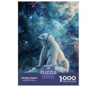 Rompecabezas para Adolescentes De 1000 Piezas Cosmic Nebula Polar Bear Rompecabezas para Adultos Juegos Familiares Análisis Y Lógica Cumpleaños Y Navidad 38x26cm/1000pcs