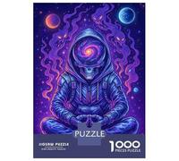 Rompecabezas Para Adolescentes De 1000 Piezas Cosmic Skeleton Meditating in Space Rompecabezas Para Adultos Juguete Decoración De Pared Mejora La Memoria Regalos De Cumpleaños Y Únicos 70x50cm/1000pcs