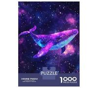 Rompecabezas para Adolescentes De 1000 Piezas Cosmic Whale in Starry Galaxy Rompecabezas para Adultos Juguete Decoración De Pared Desafío Difícil 38x26cm/1000pcs