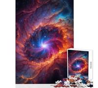 Rompecabezas para Adolescentes de 1000 Piezas Cosmic Whirlpool Juguete Educativo Gran Regalo para Juegos Juego Imposible con póster a Juego y Hoja de Trivia tamaño 38x52cm