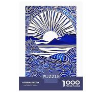 Rompecabezas para Adolescentes De 1000 Piezas Costa Azzurra Indigo Print Rompecabezas para Adultos Juegos Divertidos Decoración De Pared 52x38cm/1000pcs