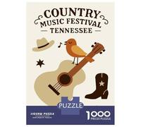 Rompecabezas Para Adolescentes De 1000 Piezas Country Music Festival Tennessee Illustration Rompecabezas Para Adultos Juguete Decoración De Pared Mejora La Memoria Regalos De Cumpleaños Y Únicos 70x50