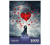 Rompecabezas para Adolescentes De 1000 Piezas Couple with Heart Balloon Rompecabezas para Adultos Juegos Familiares Análisis Y Lógica Cumpleaños Y Navidad 38x26cm/1000pcs