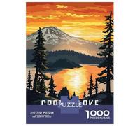 Rompecabezas para Adolescentes De 1000 Piezas Crater Lake National Park Rompecabezas para Adultos Juguete Decoración De Pared Desafío Difícil 38x26cm/1000pcs