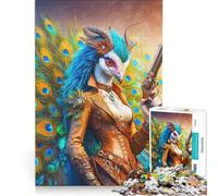 Rompecabezas para Adolescentes de 1000 Piezas Crónica del Pavo Real decoración de Pared de Juguete difícil y desafiante Regalo de Juego desafiante 38x52cm