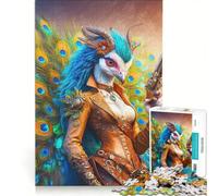 Rompecabezas para Adolescentes de 1000 Piezas Crónica del Pavo Real Juegos Familiares Decoración Colección de Artistas Bellas Artes 50x75cm