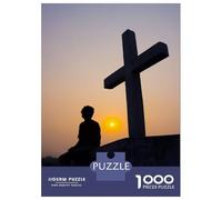 Rompecabezas para Adolescentes De 1000 Piezas Cross Jesus3 Rompecabezas Juguete Decoración De Pared Vacaciones En Casa Matar El Tiempo Desafío Educativo 70x50cm/1000pcs