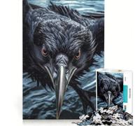 Rompecabezas para Adolescentes de 1000 Piezas: Cuervo Curioso Volando, Juguete antiestrés, desafío difícil, fortalece el Amor Entre Parejas 38x26cm