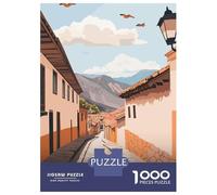 Rompecabezas para Adolescentes De 1000 Piezas Cusco, Peru Street View Illustration Rompecabezas Juegos Familiares Decoración Perfecta Cumpleaños Y Navidad 70x50cm/1000pcs