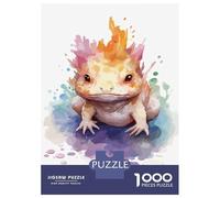 Rompecabezas para Adolescentes De 1000 Piezas Cute Axolotl Watercolor Rompecabezas Juegos Relajantes Pero Divertidos Y Humorísticos Cumpleaños 70x50cm/1000pcs