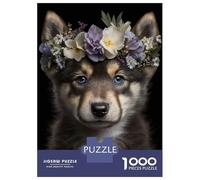 Rompecabezas para Adolescentes De 1000 Piezas Cute Baby Fluffy Wolf Rompecabezas para Adultos Juguetes De Bricolaje Una Obra De Arte Diversión En Casa Actividades, 38x26cm/1000pcs