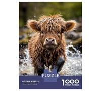 Rompecabezas para Adolescentes De 1000 Piezas Cute Baby Highland Cow Rompecabezas para Adultos Juguetes Antiestrés Regalo De Cumpleaños Cumpleaños 38x26cm/1000pcs