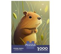 Rompecabezas para Adolescentes De 1000 Piezas Cute Capybara Animal Rompecabezas para Adultos Juegos Familiares Análisis Y Lógica Cumpleaños Y Navidad 38x26cm/1000pcs