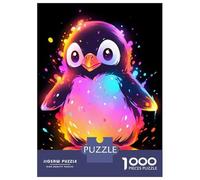 Rompecabezas para Adolescentes De 1000 Piezas Cute Colorful Penguin Rompecabezas para Adultos Juegos Familiares Corte De Precisión Regalos Y Cumpleaños Únicos 70x50cm/1000pcs