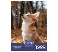 Rompecabezas para Adolescentes De 1000 Piezas Cute Corgi Puppy in Autumn Leaves Rompecabezas para Adultos Juegos Familiares Alivia El Estrés Regalos De Cumpleaños Y Únicos 52x38cm/1000pcs
