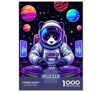 Rompecabezas para Adolescentes De 1000 Piezas Cute Dog Space Collage Rompecabezas para Adultos Juguetes Antiestrés Decoración De Pared Interacción Entre Padres E Hijos 70x50cm/1000pcs