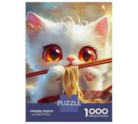 Rompecabezas para Adolescentes De 1000 Piezas Cute Kitty Noodle Feast Rompecabezas para Adultos Juegos Familiares Alivia El Estrés Regalos De Cumpleaños Y Únicos 52x38cm/1000pcs