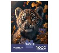 Rompecabezas para Adolescentes De 1000 Piezas Cute Little Tiger Cub Rompecabezas para Adultos Juegos Familiares Análisis Y Lógica Cumpleaños Y Navidad 52x38cm/1000pcs