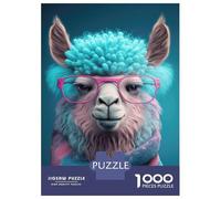 Rompecabezas para Adolescentes De 1000 Piezas Cute Llama Art Rompecabezas para Adultos Juegos Relajantes Análisis Y Lógica Difícil Y Desafiante 38x26cm/1000pcs
