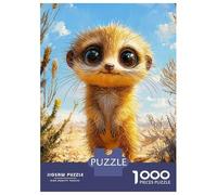 Rompecabezas para Adolescentes De 1000 Piezas Cute Meerkat with Big Eyes Rompecabezas para Adultos Juegos Relajantes Regalos para Mujeres Ayuda A Ejercitar El Cerebro 52x38cm/1000pcs