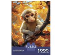 Rompecabezas para Adolescentes De 1000 Piezas Cute Monkey in Autumn Tree-2 Rompecabezas para Adultos Juegos Relajantes Análisis Y Lógica Difícil Y Desafiante 52x38cm/1000pcs