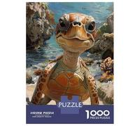 Rompecabezas para Adolescentes De 1000 Piezas Cute Sea Turtle Portrait Rompecabezas para Adultos Juego Práctico Decoración Perfecta Regalos Y Cumpleaños Únicos 38x26cm/1000pcs