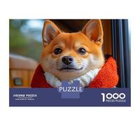 Rompecabezas para Adolescentes De 1000 Piezas Cute Shiba Inu in Red Sweater Rompecabezas para Adultos Juguetes Antiestrés Decoración De Pared Actividades Divertidas En Casa 70x50cm/1000pcs
