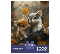 Rompecabezas para Adolescentes De 1000 Piezas Cute Squirrel Duo Rompecabezas para Adultos Juguetes Antiestrés Regalo De Cumpleaños para Cumpleaños, Navidad 70x50cm/1000pcs