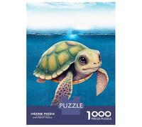 Rompecabezas para Adolescentes De 1000 Piezas Cute Turtle 2 Rompecabezas para Adultos Juego Familiar Alivia El Estrés Interacción Entre Padres E Hijos 38x26cm/1000pcs