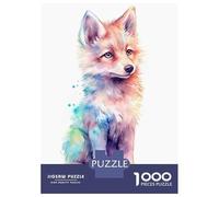 Rompecabezas para Adolescentes De 1000 Piezas Cute Watercolor Baby Wolf Rompecabezas para Adultos Juguetes Antiestrés Regalo De Cumpleaños Cumpleaños 52x38cm/1000pcs