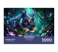 Rompecabezas para Adolescentes De 1000 Piezas Cybernetic Tiger in Neon Jungle Rompecabezas para Adolescentes Juegos Relajantes Regalos para Mujeres para Cumpleaños, Navidad 70x50cm/1000pcs