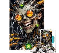Rompecabezas para Adolescentes de 1000 Piezas Cyberpunk Cyber Psycho Rompecabezas para Adultos Juego Familiar Mejora la Memoria (Tamaño 38x52cm)