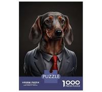 Rompecabezas para Adolescentes De 1000 Piezas Dachshund in A Mens Suit Rompecabezas Juegos Familiares Decoración Perfecta Cumpleaños Y Navidad 52x38cm/1000pcs