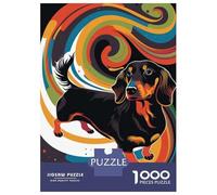 Rompecabezas para Adolescentes De 1000 Piezas Dachshund Style 3 Rompecabezas para Adultos Juego Práctico Decoración De Pared Ayuda A Ejercitar El Cerebro 38x26cm/1000pcs