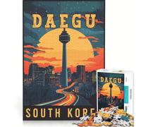 Rompecabezas para Adolescentes de 1000 Piezas, Daegu, Corea del Sur, Juegos relajantes, interacción Entre Padres e Hijos, Juego de desafío único 50x75cm