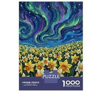 Rompecabezas Para Adolescentes De 1000 Piezas Daffodils Under The Northern Lights Painting Rompecabezas Juguete Decoración De Pared Vacaciones En Casa Matar El Tiempo Desafío Educativo 70x50cm/1000pcs