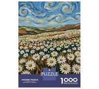 Rompecabezas para Adolescentes De 1000 Piezas Daisy Field Impressionist Painting Rompecabezas DIY Juguetes Vacaciones En Casa Matar El Tiempo Cumpleaños Y Navidad 52x38cm/1000pcs