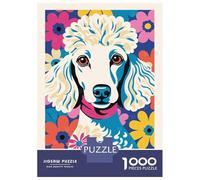 Rompecabezas para Adolescentes De 1000 Piezas Daisy Poodle Dog Rompecabezas para Adultos Juego De Ingenio Decoración De Pared Difícil Y Desafiante 38x26cm/1000pcs