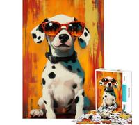 Rompecabezas para Adolescentes de 1000 Piezas Dálmata a la Sombra - Rompecabezas para Adultos Juego práctico una Obra de Arte interacción Entre Padres e Hijos (tamaño 38x26cm)