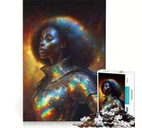 Rompecabezas para Adolescentes de 1000 Piezas: Dama Africana Caballero, Juegos Familiares, ensamblaje de Patrones, fortalece el Amor Entre Parejas 38x26cm