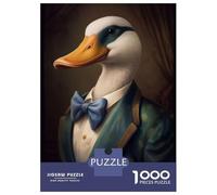 Rompecabezas para Adolescentes De 1000 Piezas Dapper Duck Portrait Rompecabezas para Adultos Juguete Decoración De Pared Regalo De Cumpleaños Juego Desafiante Regalos 52x38cm/1000pcs