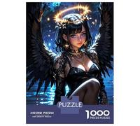Rompecabezas para Adolescentes De 1000 Piezas Dark Angel with Halo Rompecabezas para Adultos Juguetes De Bricolaje Análisis Y Lógica Regalo De Cumpleaños, Regalos, 70x50cm/1000pcs