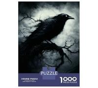 Rompecabezas para Adolescentes De 1000 Piezas Dark Raven on Branch Rompecabezas para Adultos Juguetes Antiestrés Arte De Pared Regalos De Cumpleaños Y Únicos 70x50cm/1000pcs