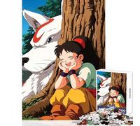 Rompecabezas para Adolescentes de 1000 Piezas de Anime Girl y Wolf Spirit de Tree Juguetes antiestrés Regalos de cumpleaños Juegos relajantes difíciles y desafiantes tamaño 50x75cm