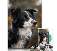 Rompecabezas para Adolescentes de 1000 Piezas de Border Collie para Adultos diseño Vibrante y único Experiencia Relajante y desafiante 26x38cm